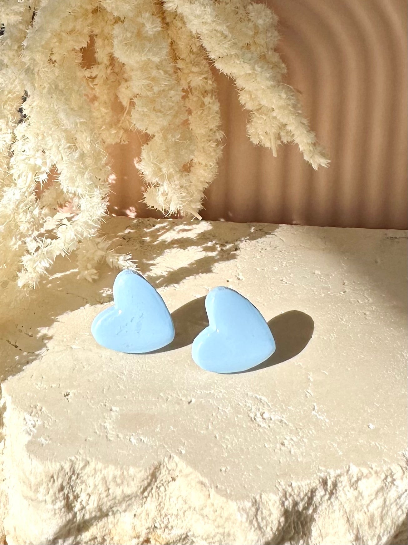 Sweetheart Studs - Pastel Blue