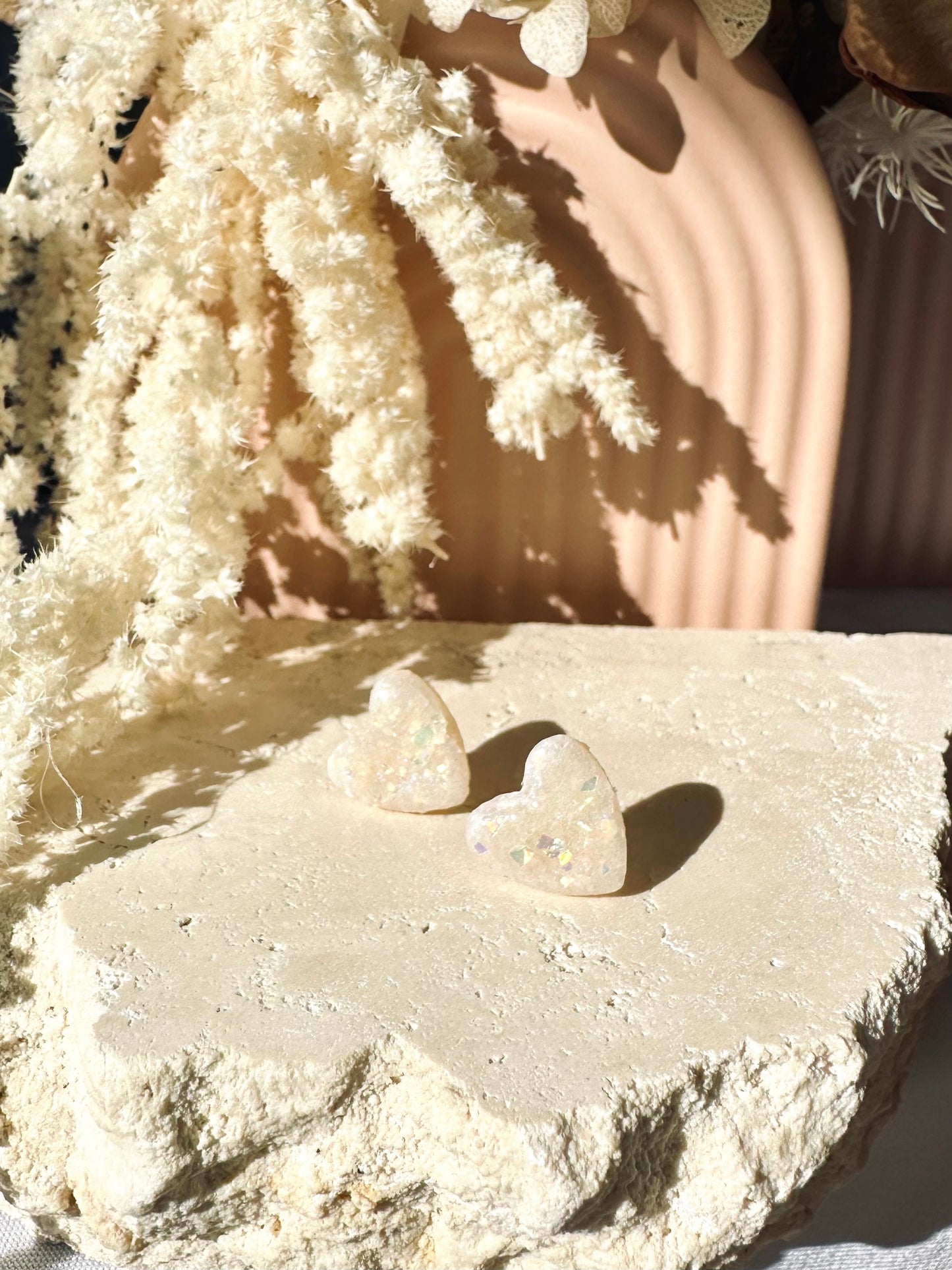 Sweetheart Studs - Opal