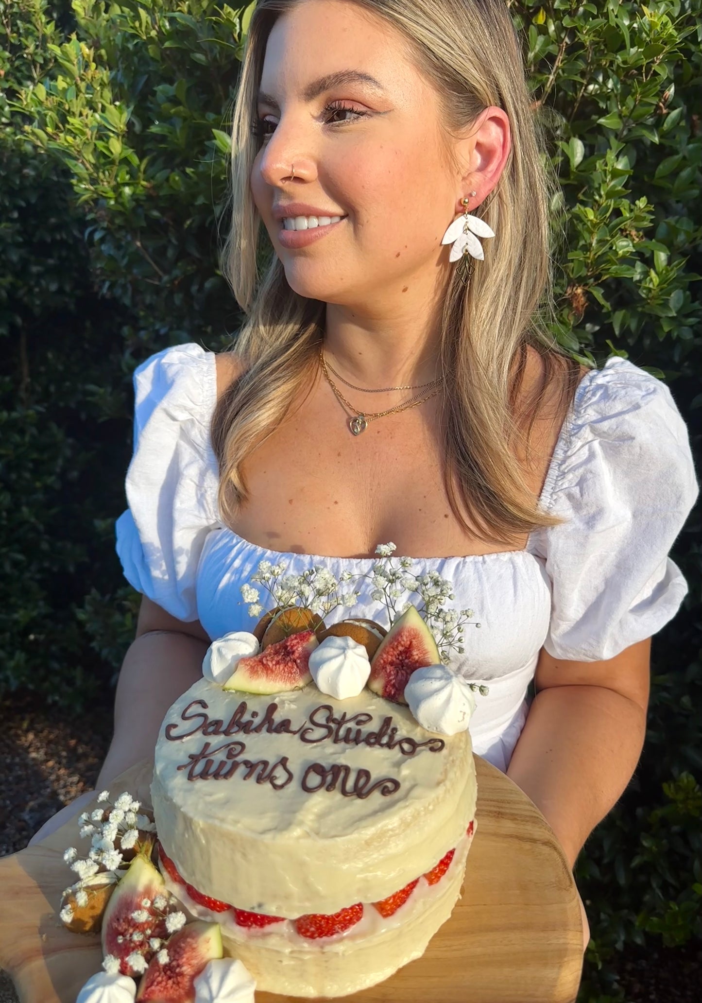 Paper Anniversary Earrings - White