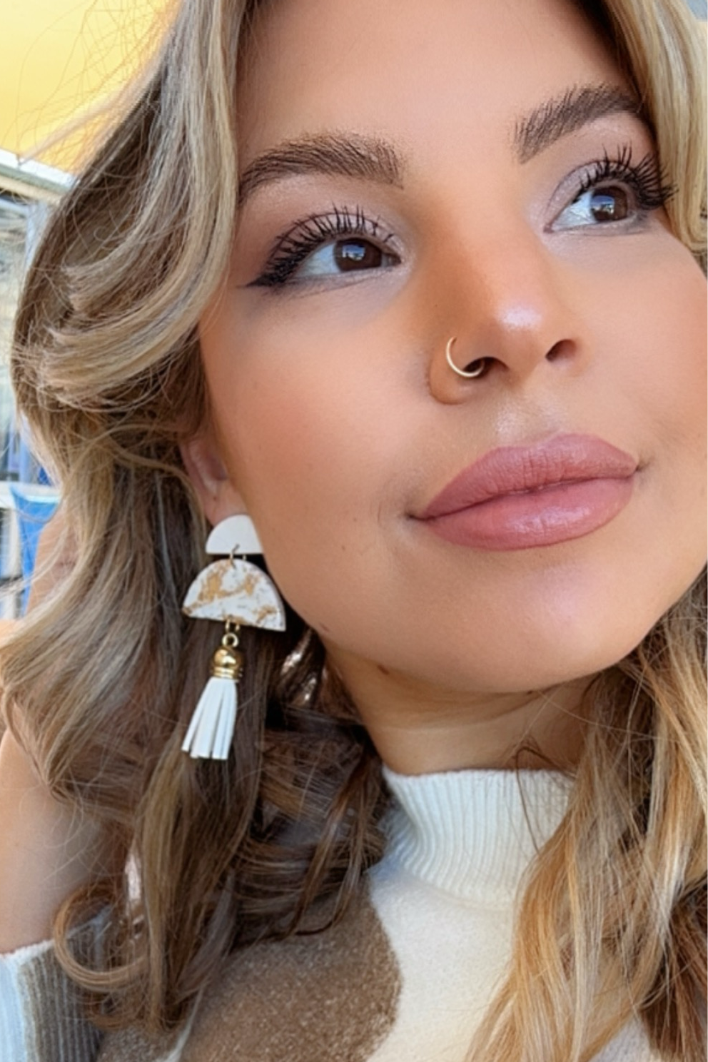 Cleopatra Earrings - White