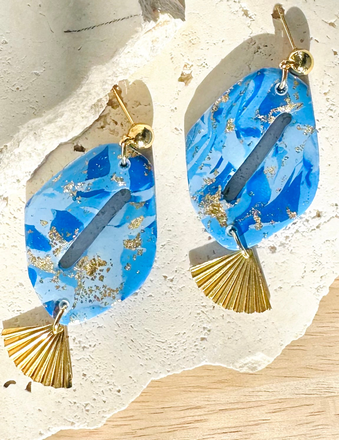 Champagne Baby Earrings - Blue