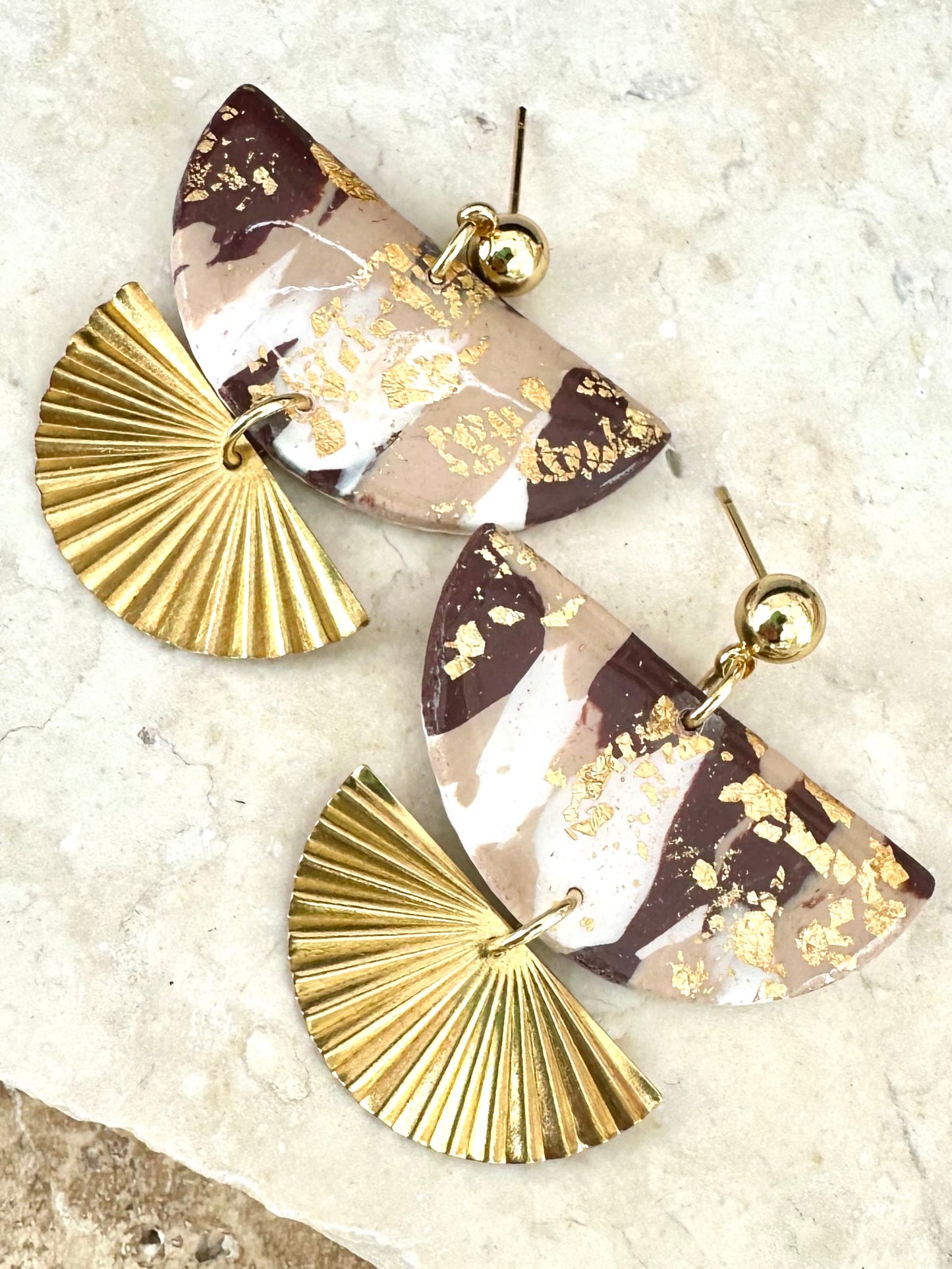 Empress Earrings - Brown