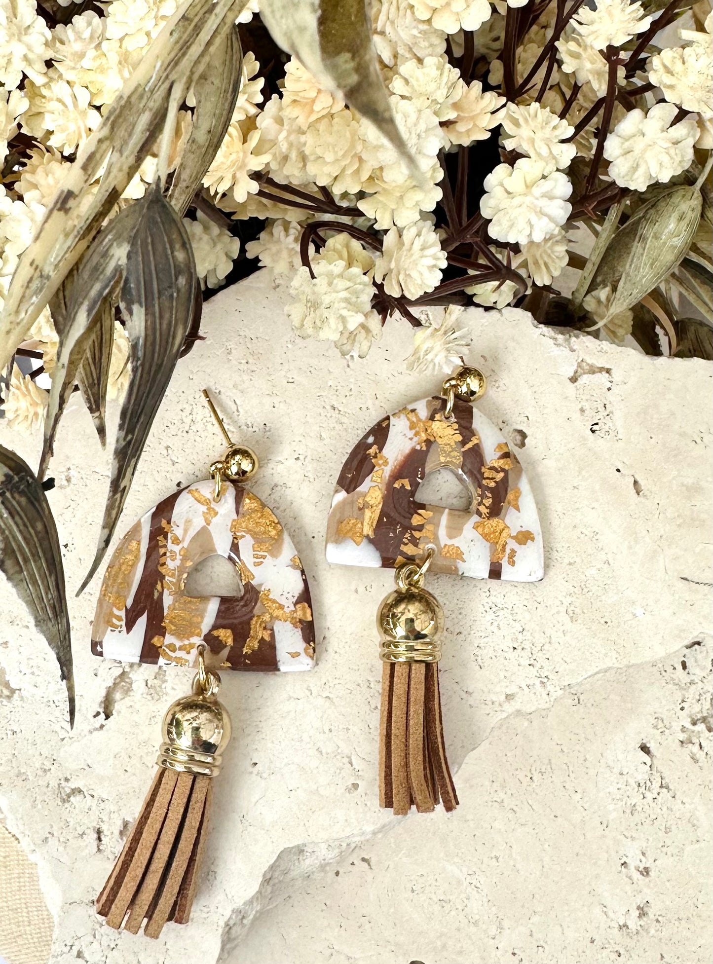Jersey Girl Earrings - Tan