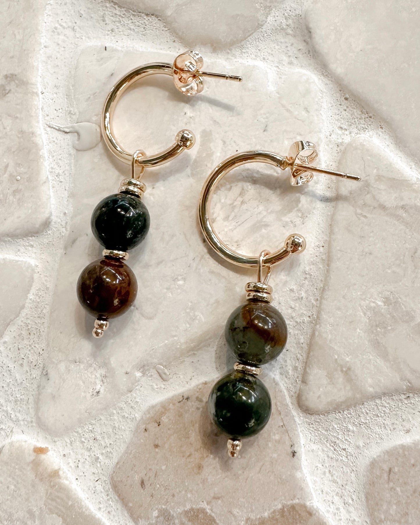 Gemini Earrings • Indian Agate
