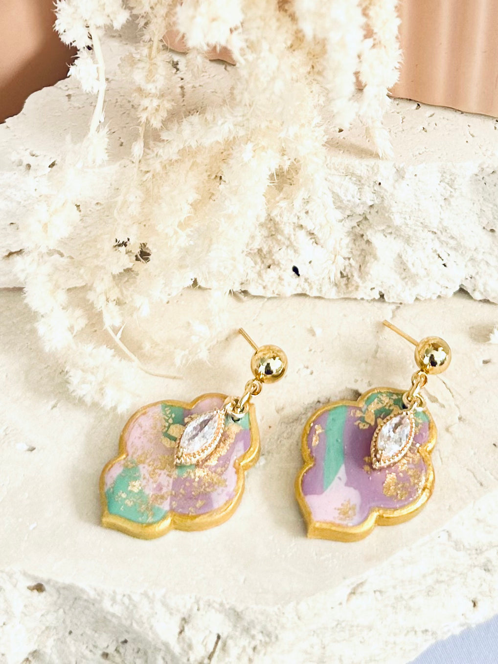 Sirocco Earrings - Pink/Teal