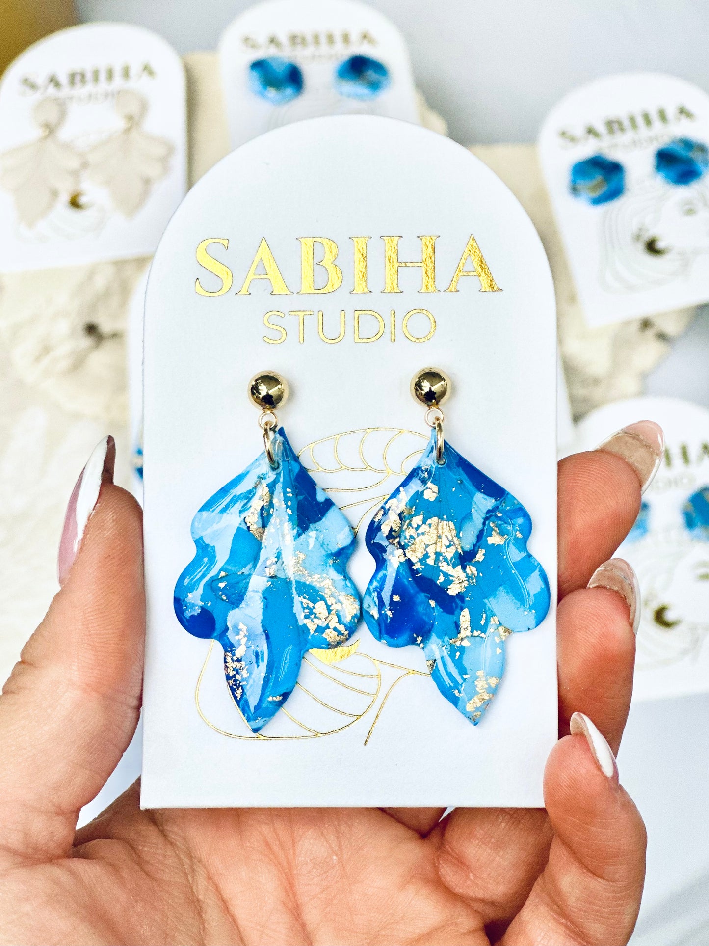 Elise Earrings - Blue