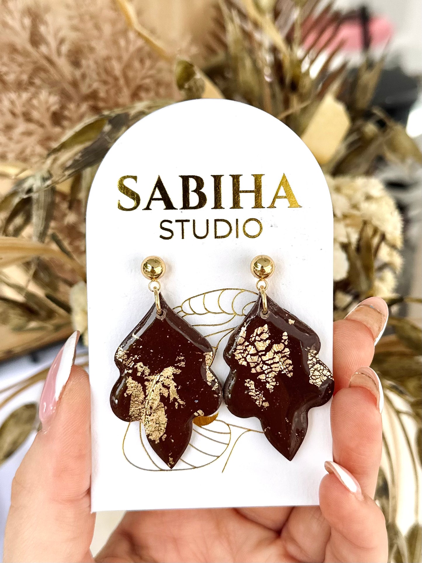 Elise Earrings - Brown