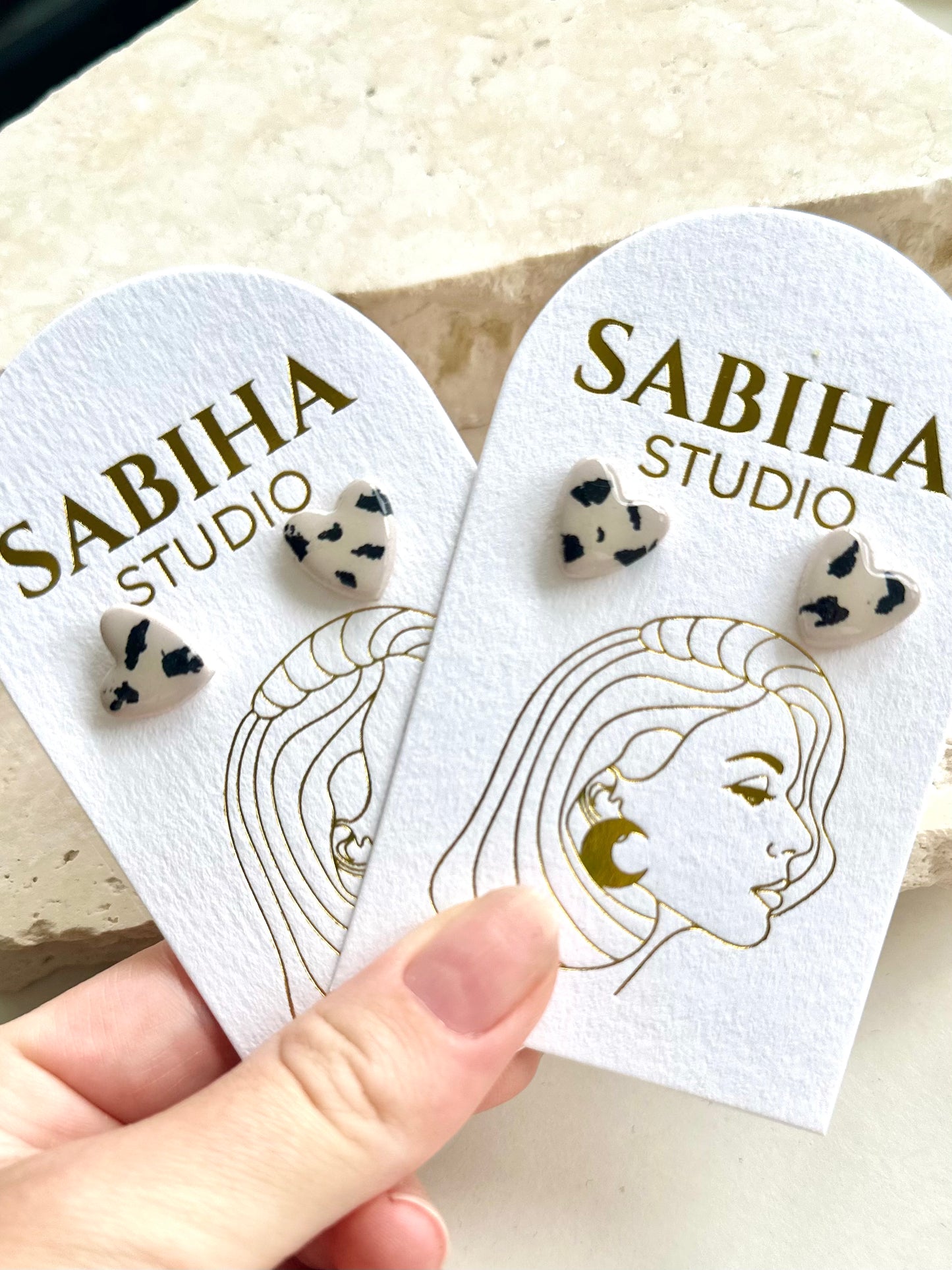 Sweetheart Studs - Leopard