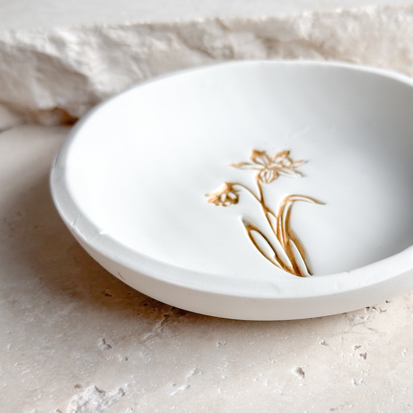March - Daffodil Birth Flower Trinket Tray