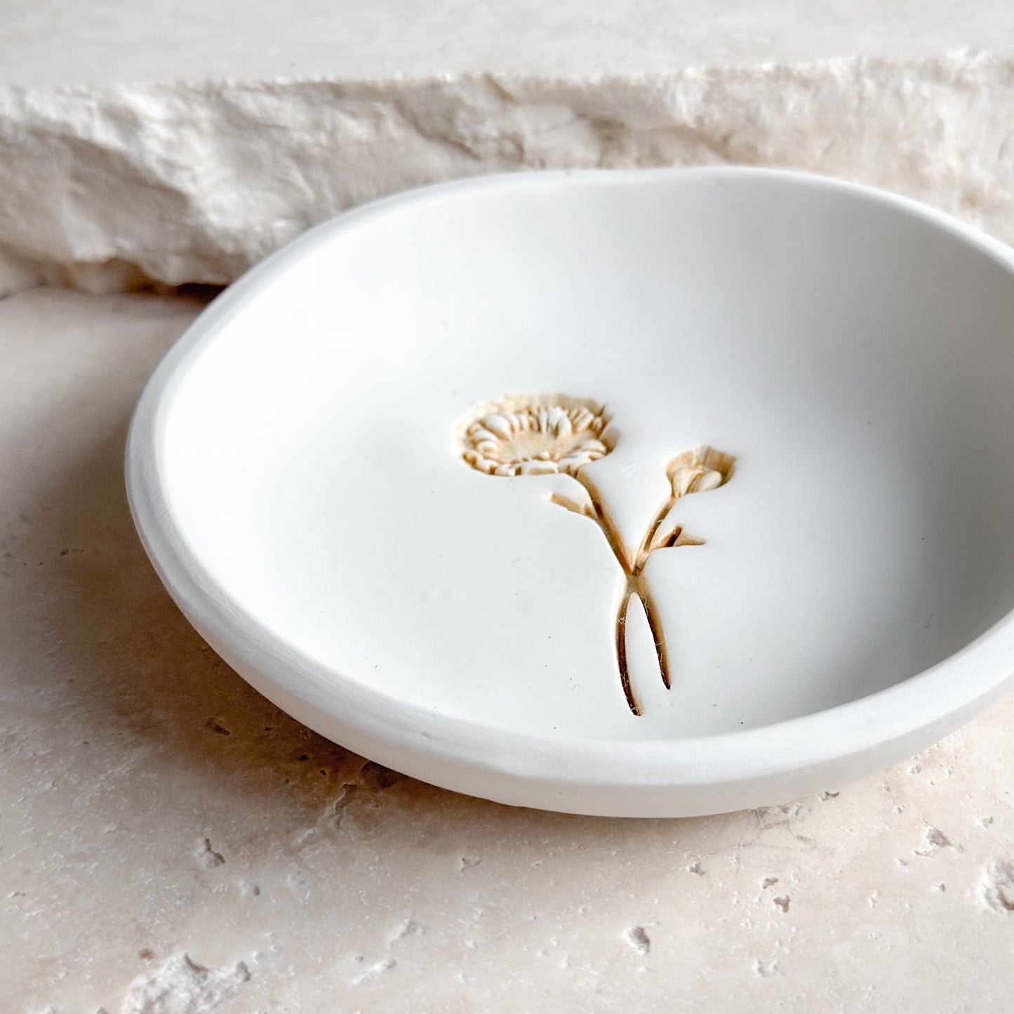August - Poppy Birth Flower Trinket Tray