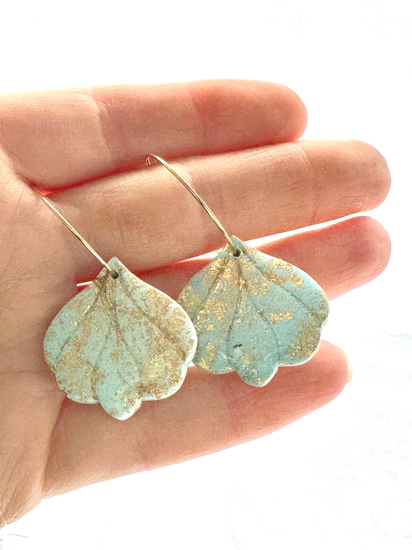 Fleur Hoops - Pastel Blue