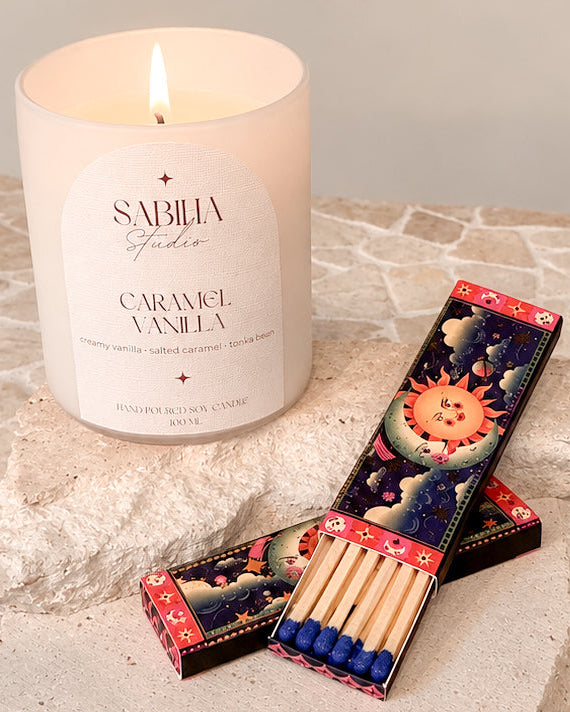 Celestial Sun & Moon | Decorative Matchbox