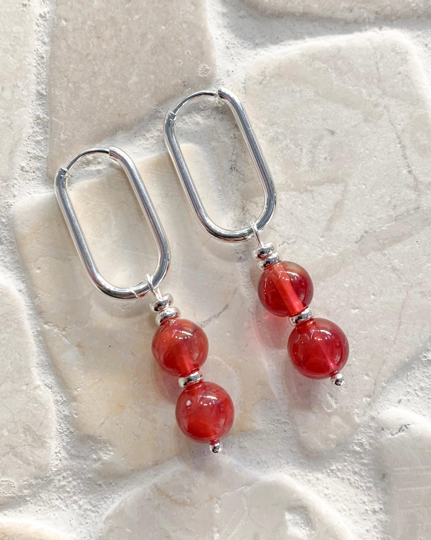 Deux Earrings • Cherry Quartz