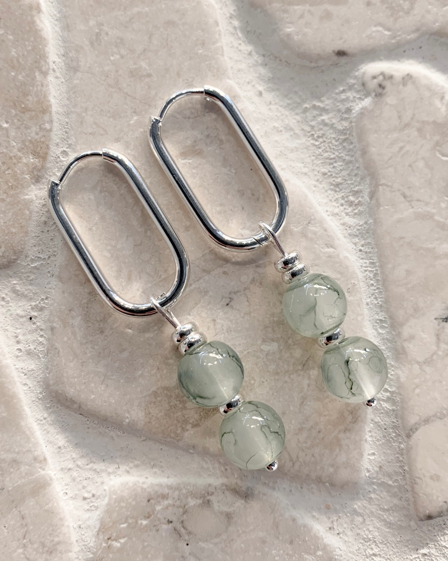 Deux Earrings • Tree Agate