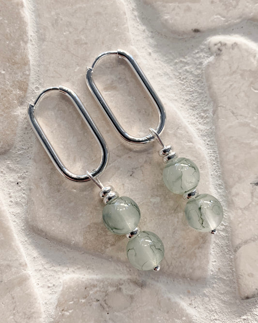 Deux Earrings • Tree Agate