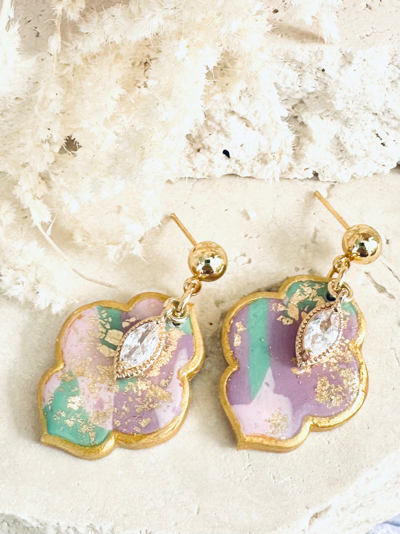 Sirocco Earrings - Pink/Teal