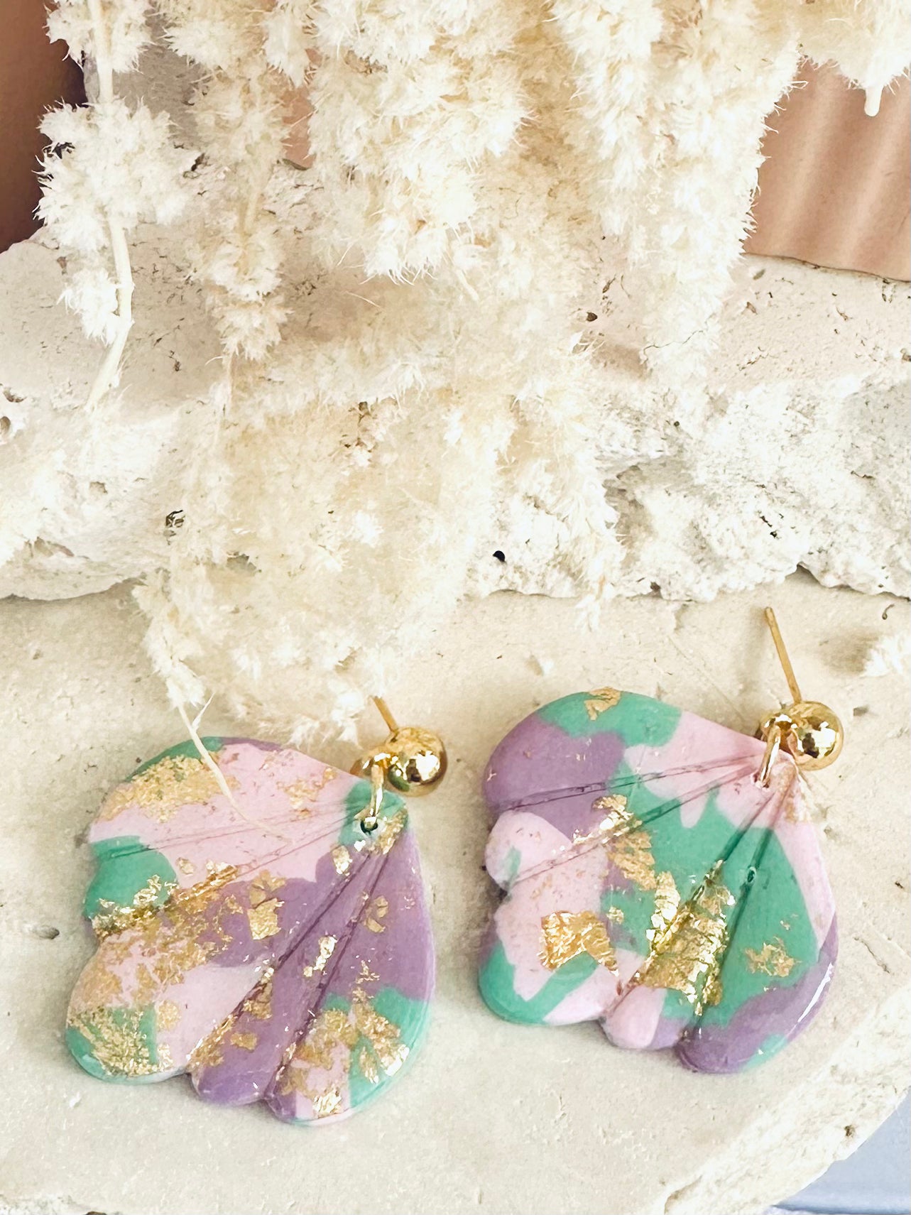 Serena Earrings - Lilac/Teal