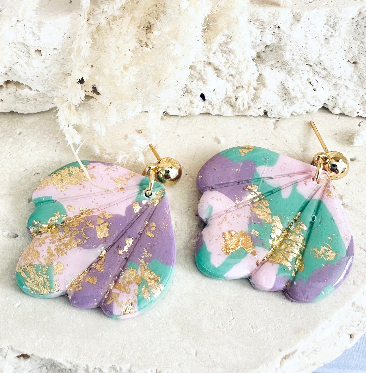 Serena Earrings - Lilac/Teal