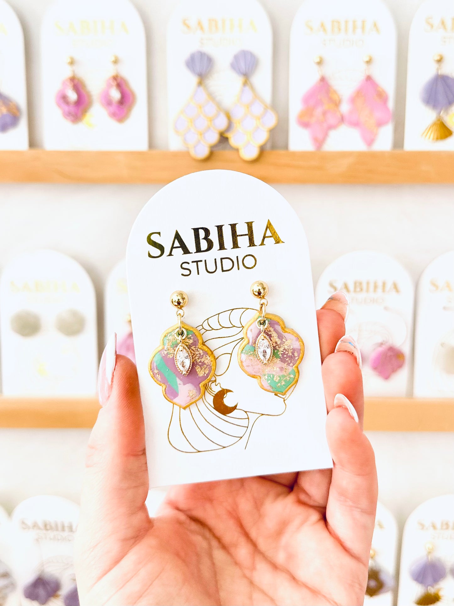 Sirocco Earrings - Pink/Teal