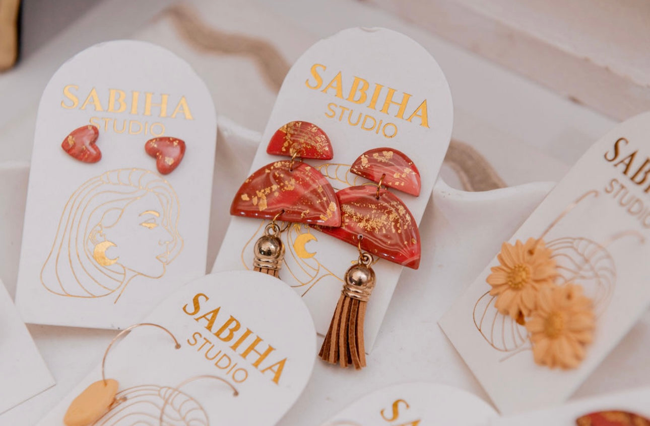 Sweetheart Studs - Rust