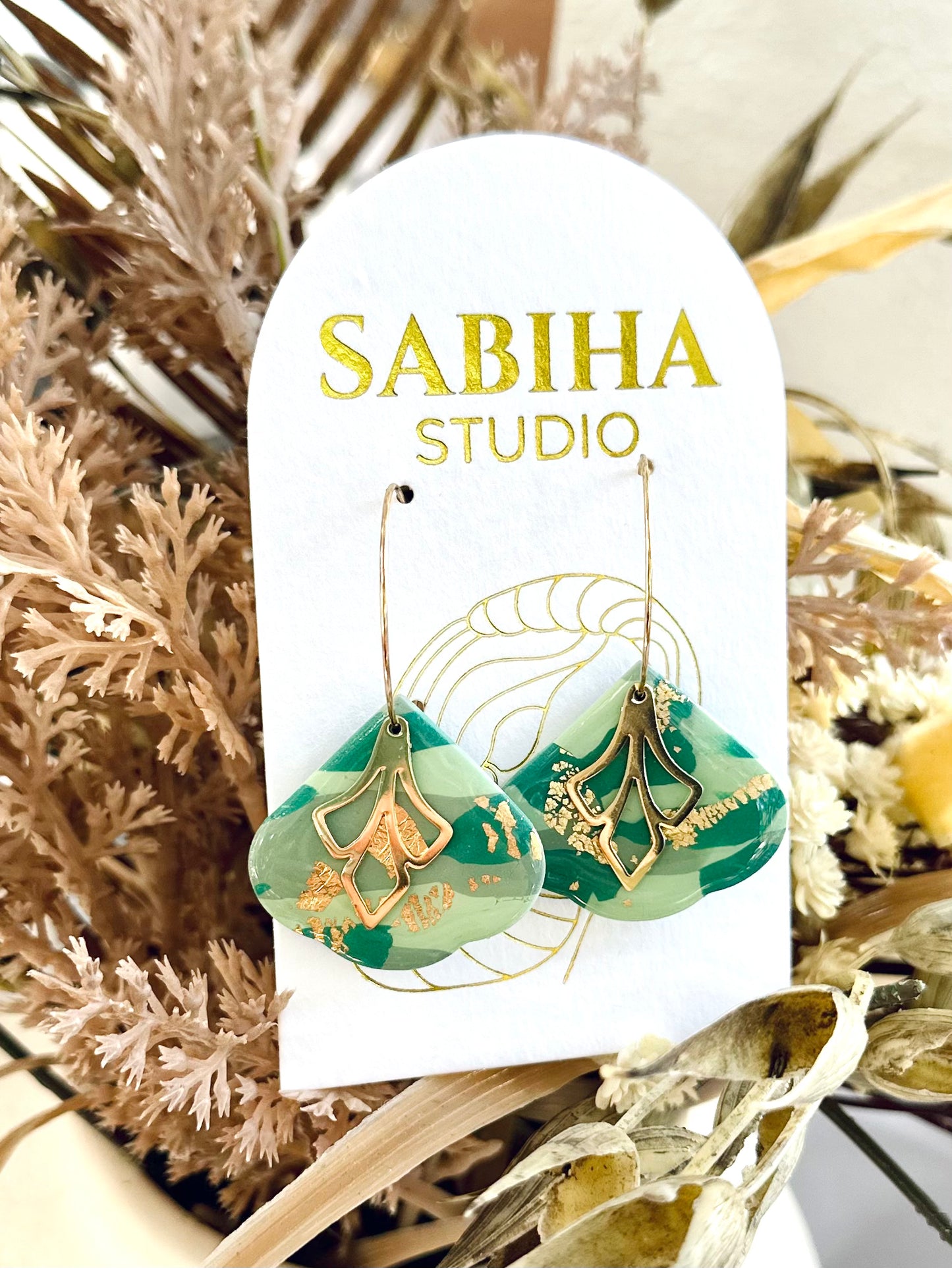 Marrakech Hoops - Olive Green