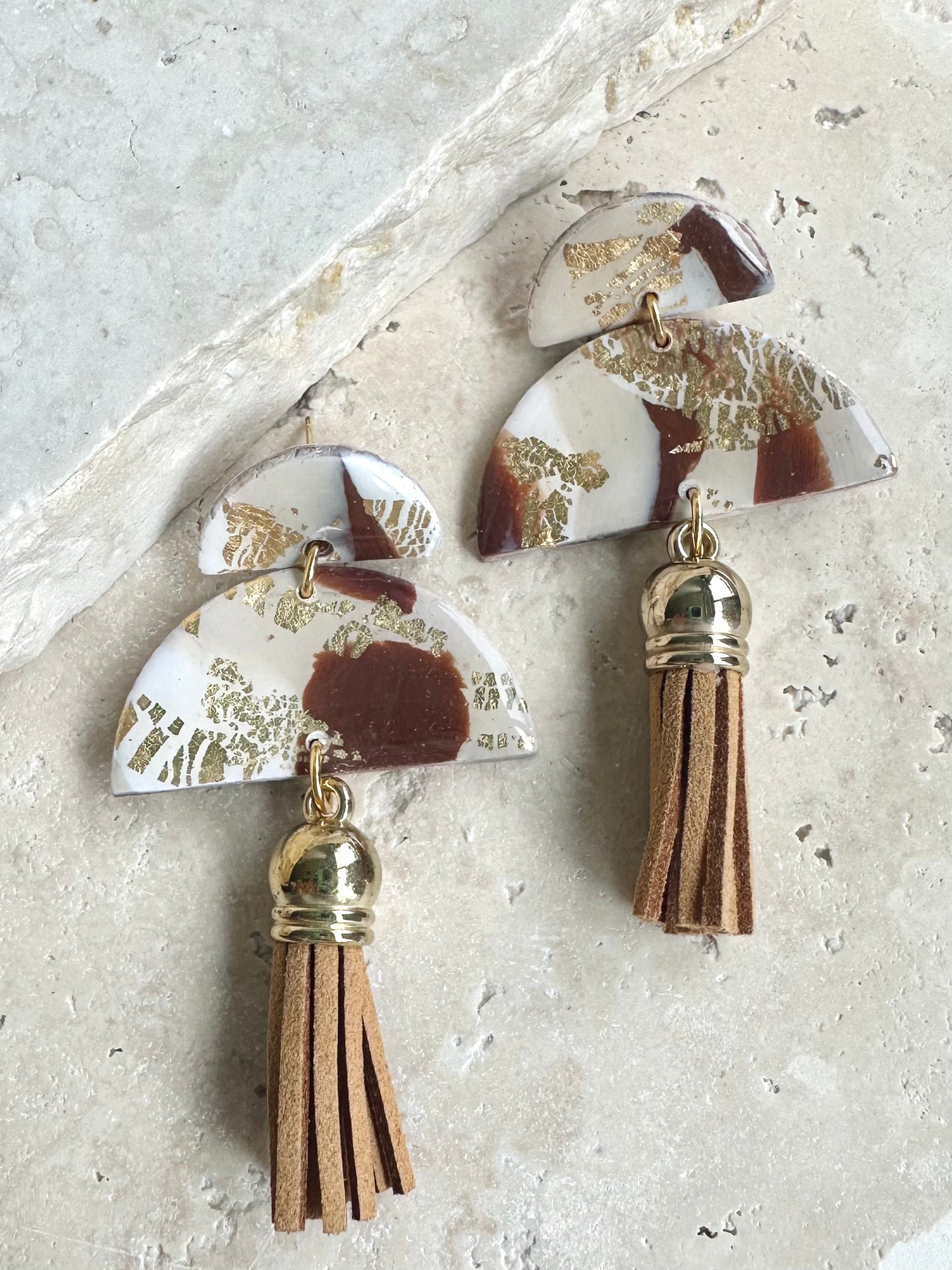 Cleopatra Earrings - Tan
