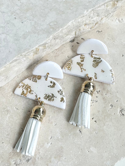 Cleopatra Earrings - White