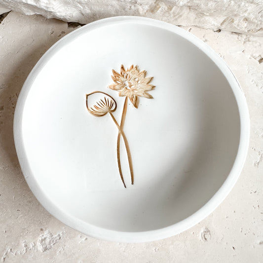 July - Lotus Birth Flower Trinket Tray