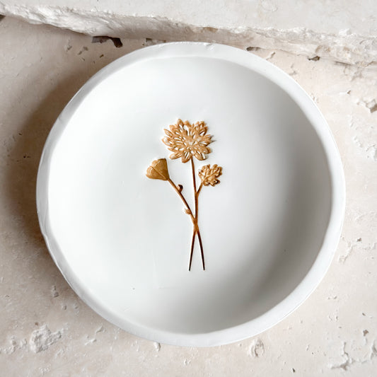 November - Chrysanthemum Birth Flower Trinket Tray