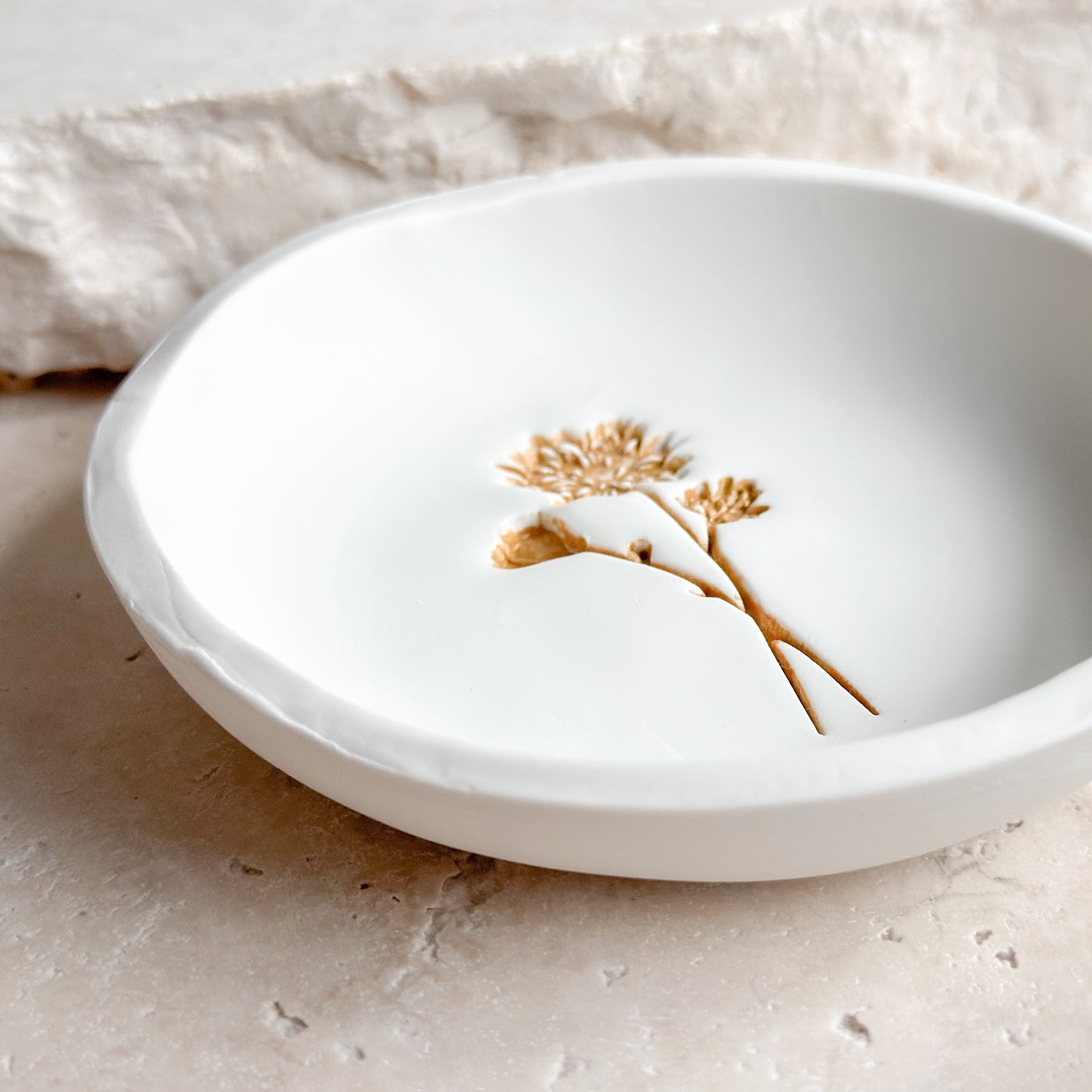 November - Chrysanthemum Birth Flower Trinket Tray