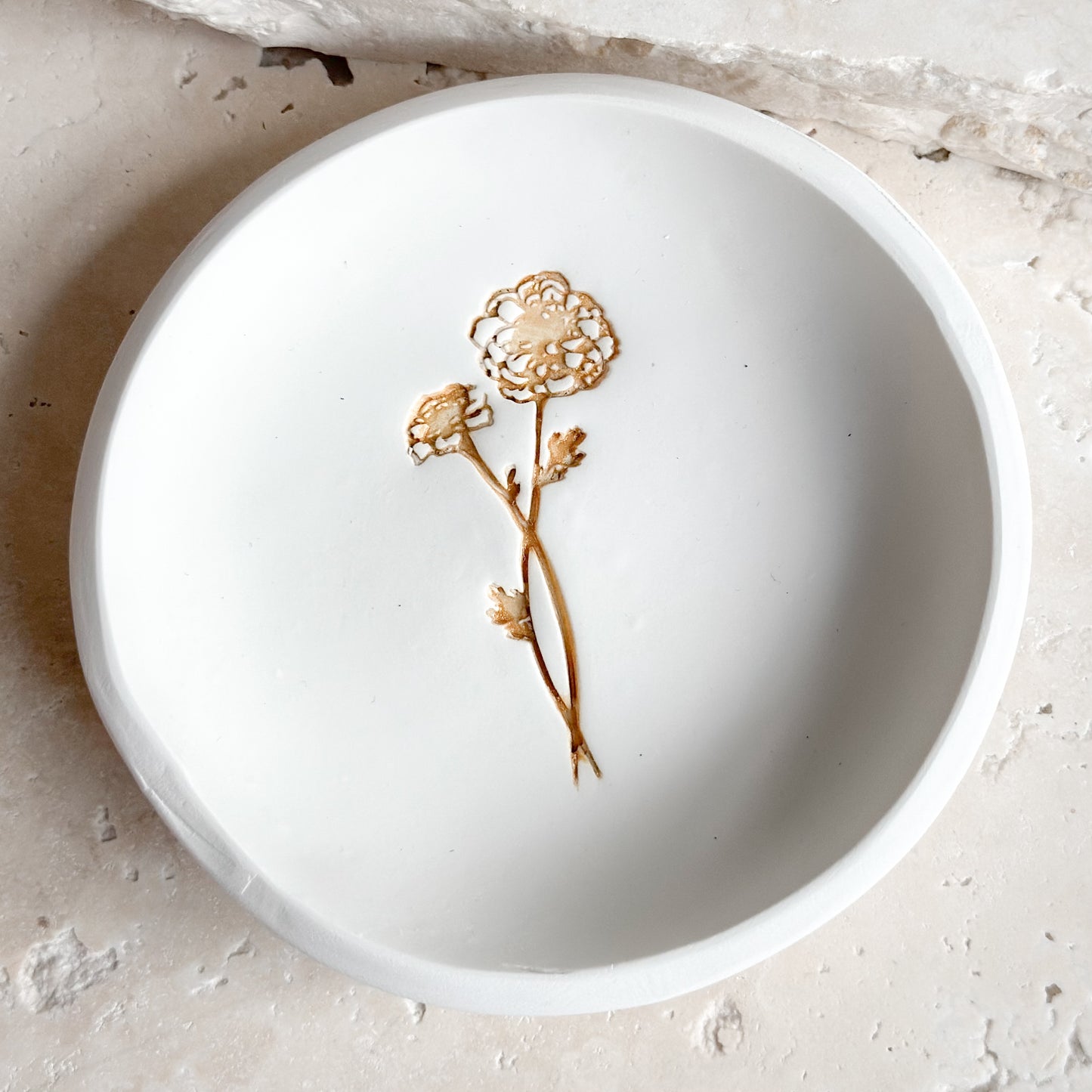 October - Marigold Birth Flower Trinket Tray