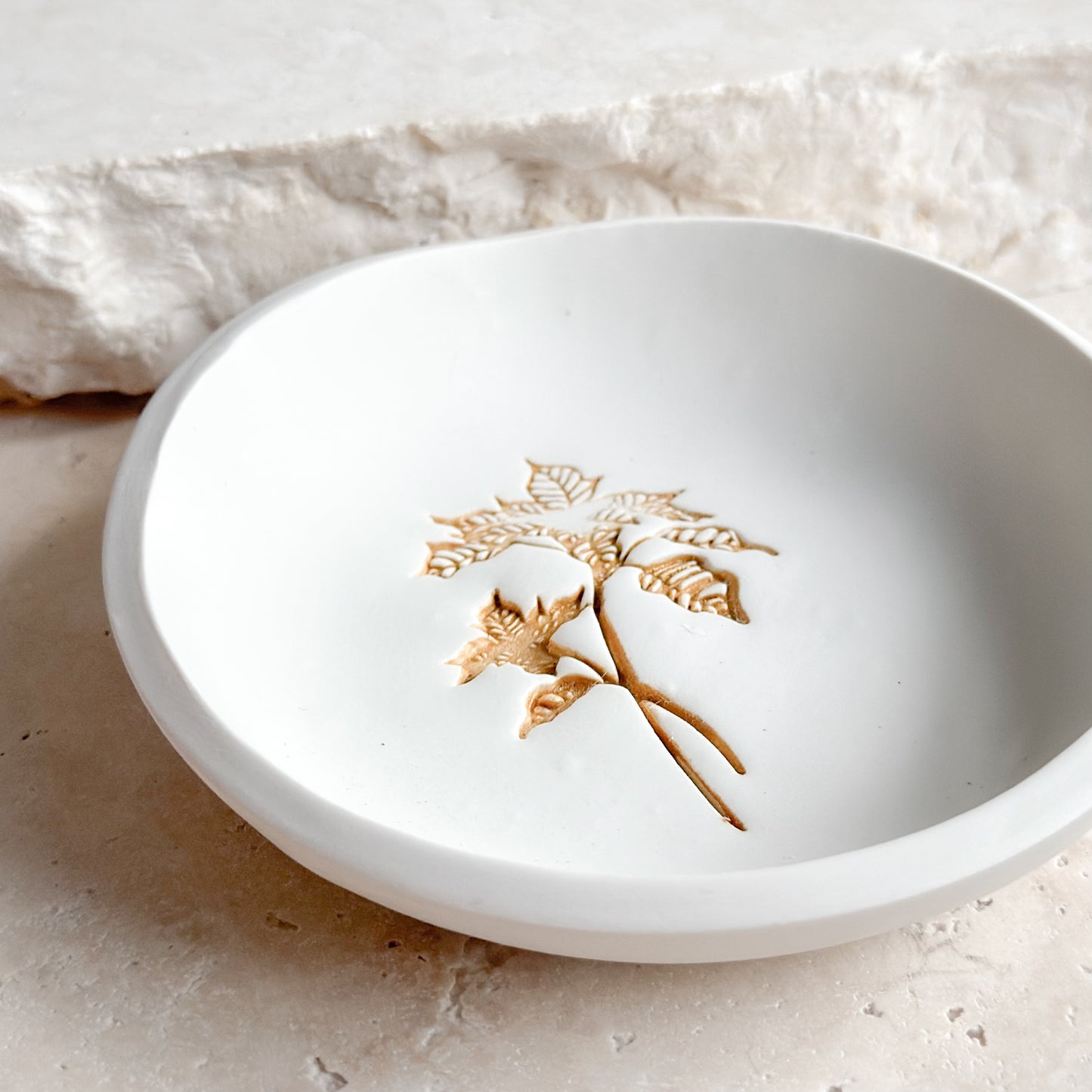 December - Poinsettia Birth Flower Trinket Tray