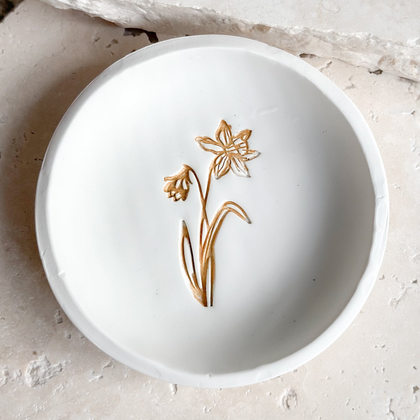 March - Daffodil Birth Flower Trinket Tray