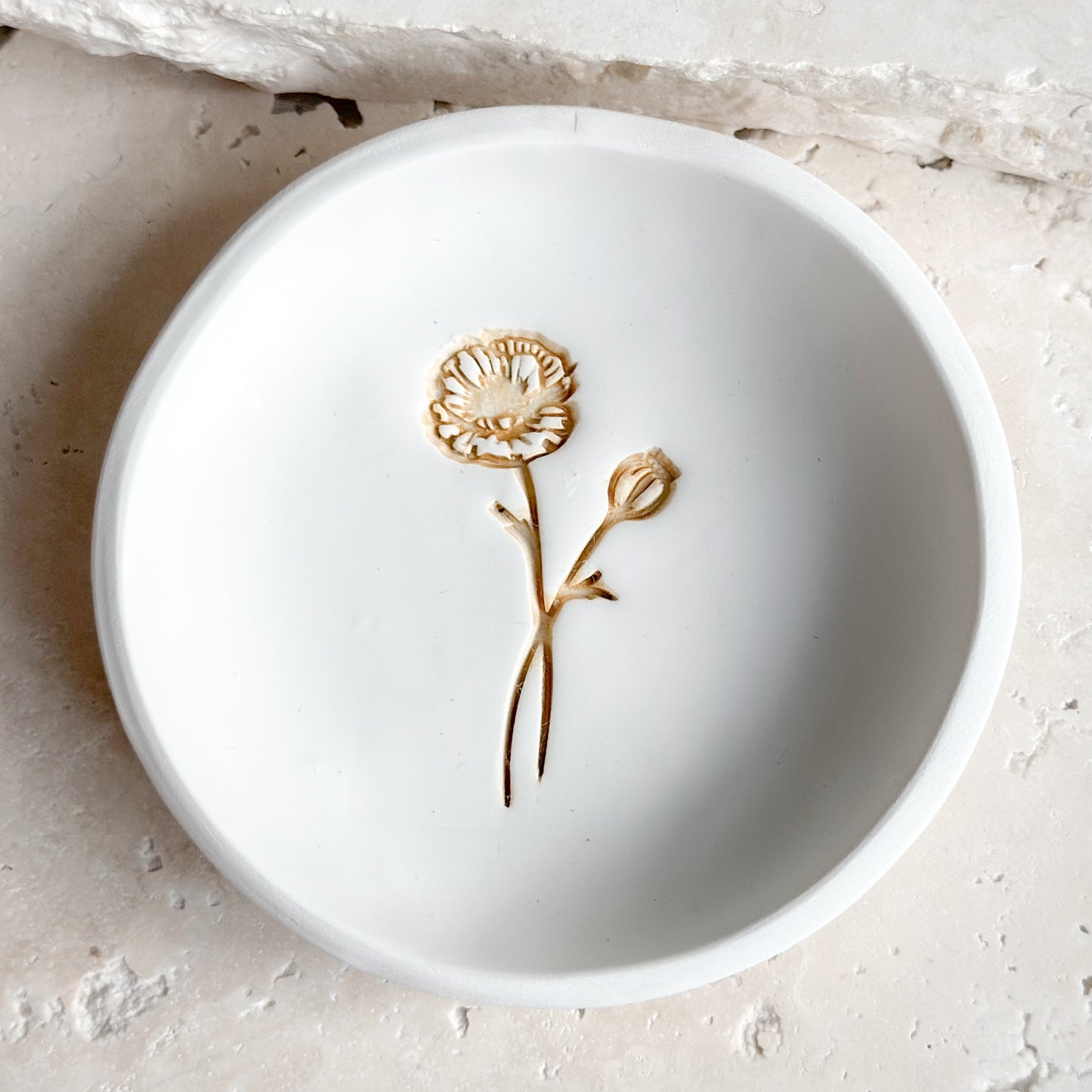 August - Poppy Birth Flower Trinket Tray