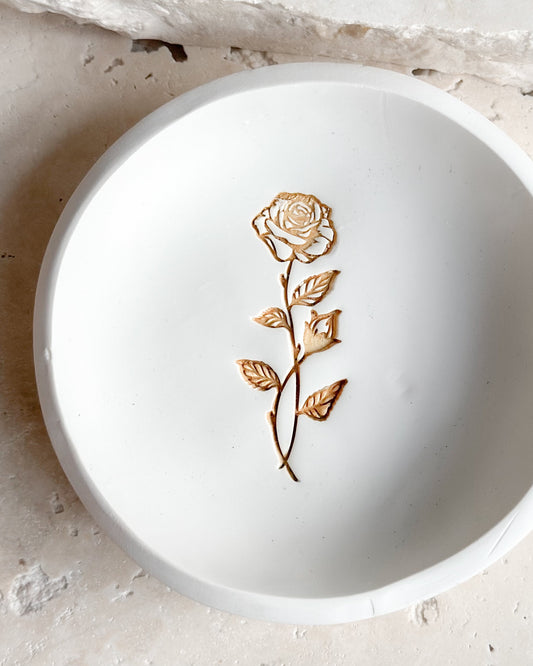 June - Rose Birth Flower Trinket Tray
