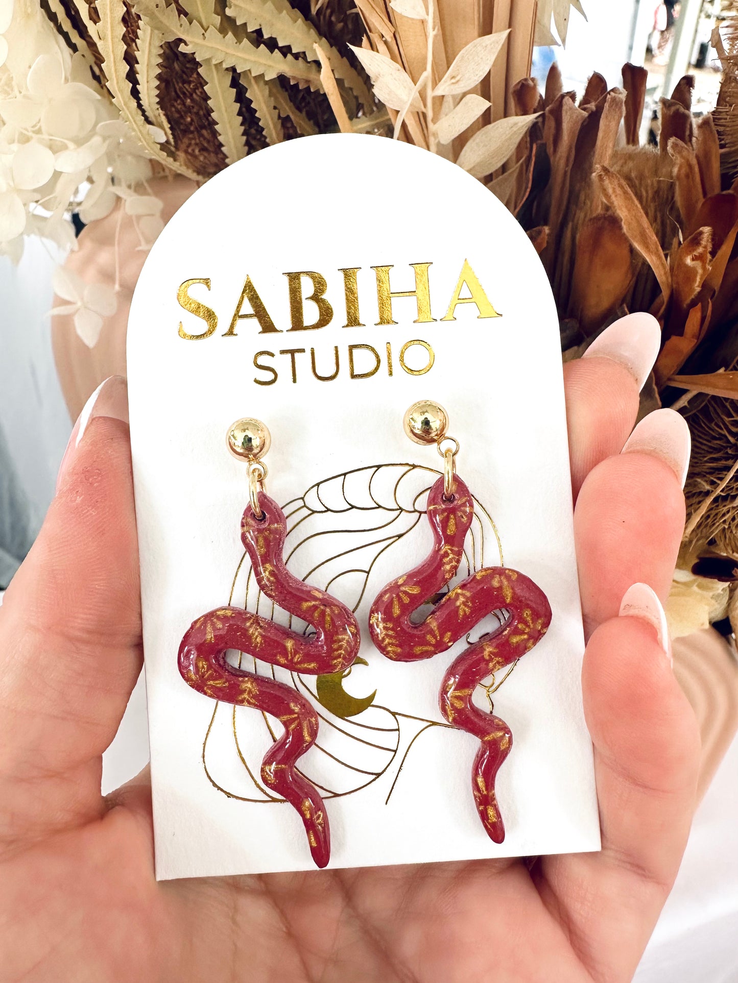 Serpentina Earrings - Plum