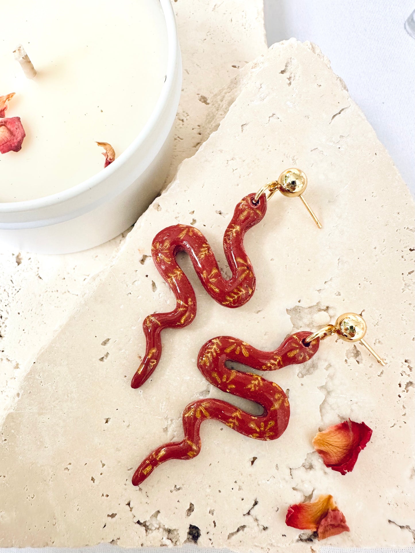 Serpentina Earrings - Plum