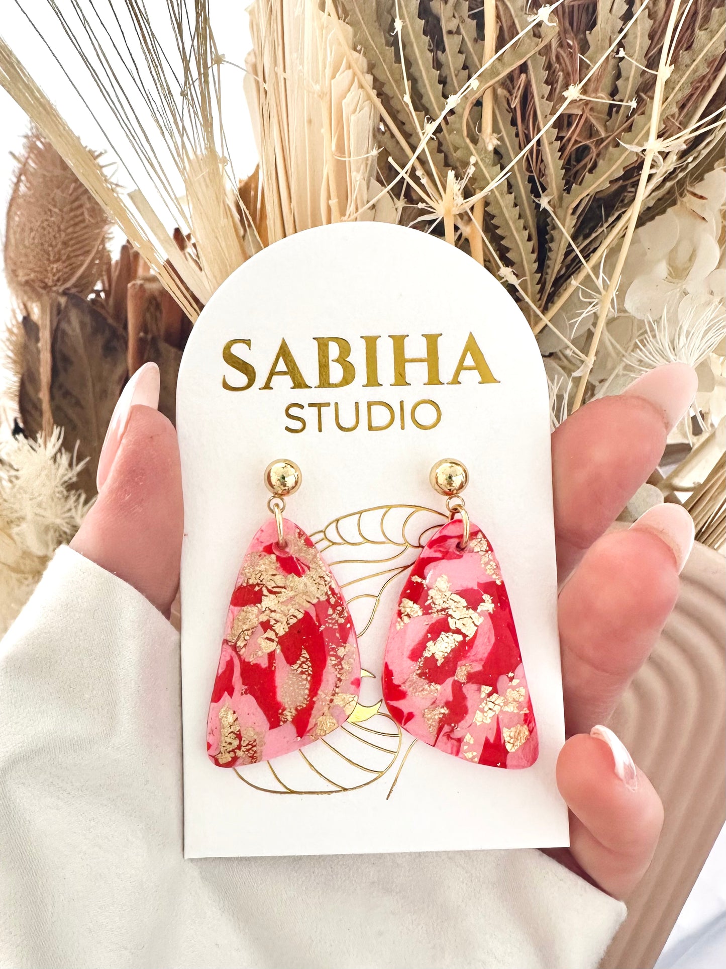 Hot and Unbothered Earrings - Pink/Red