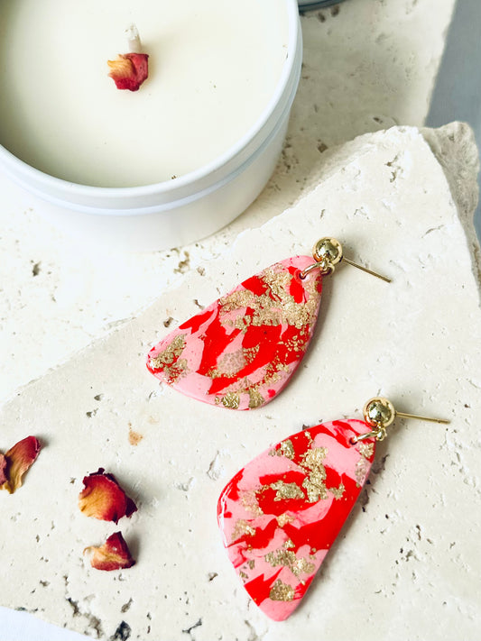 Hot and Unbothered Earrings - Pink/Red