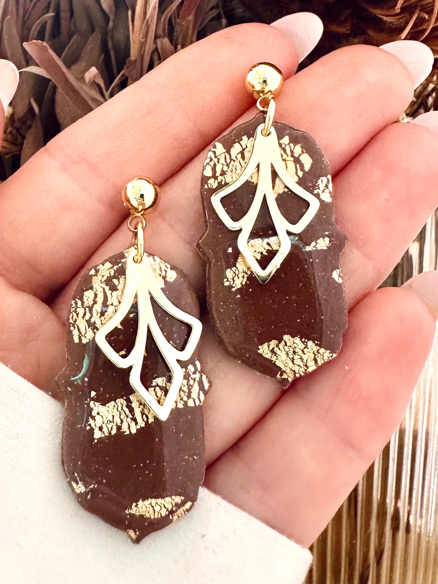 Jasmine Earrings - Brown