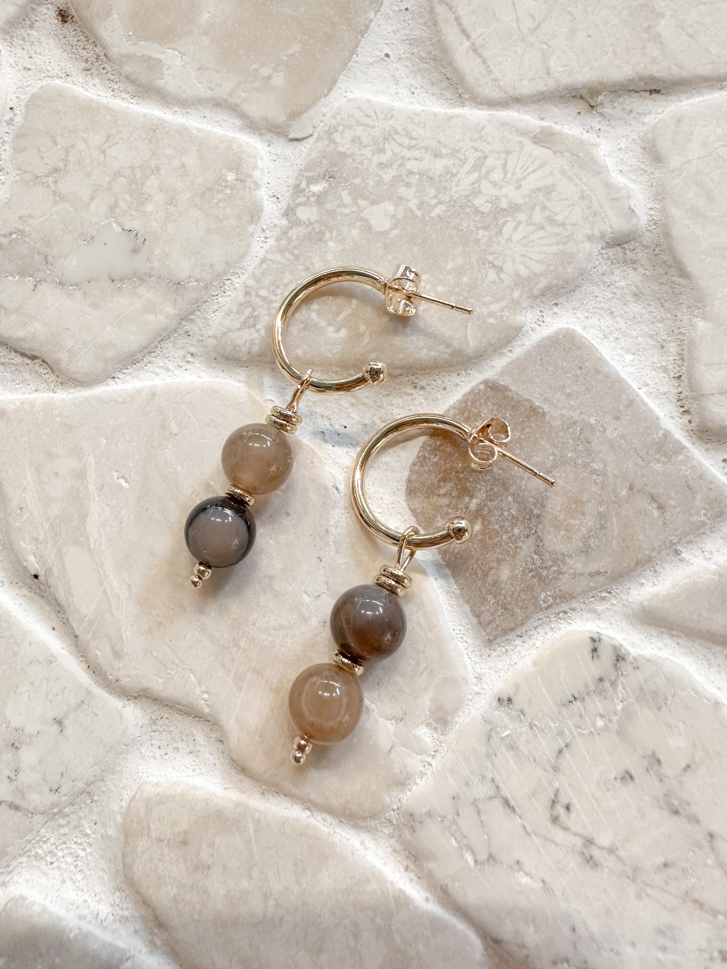 Gemini Earrings • Botswana Agate