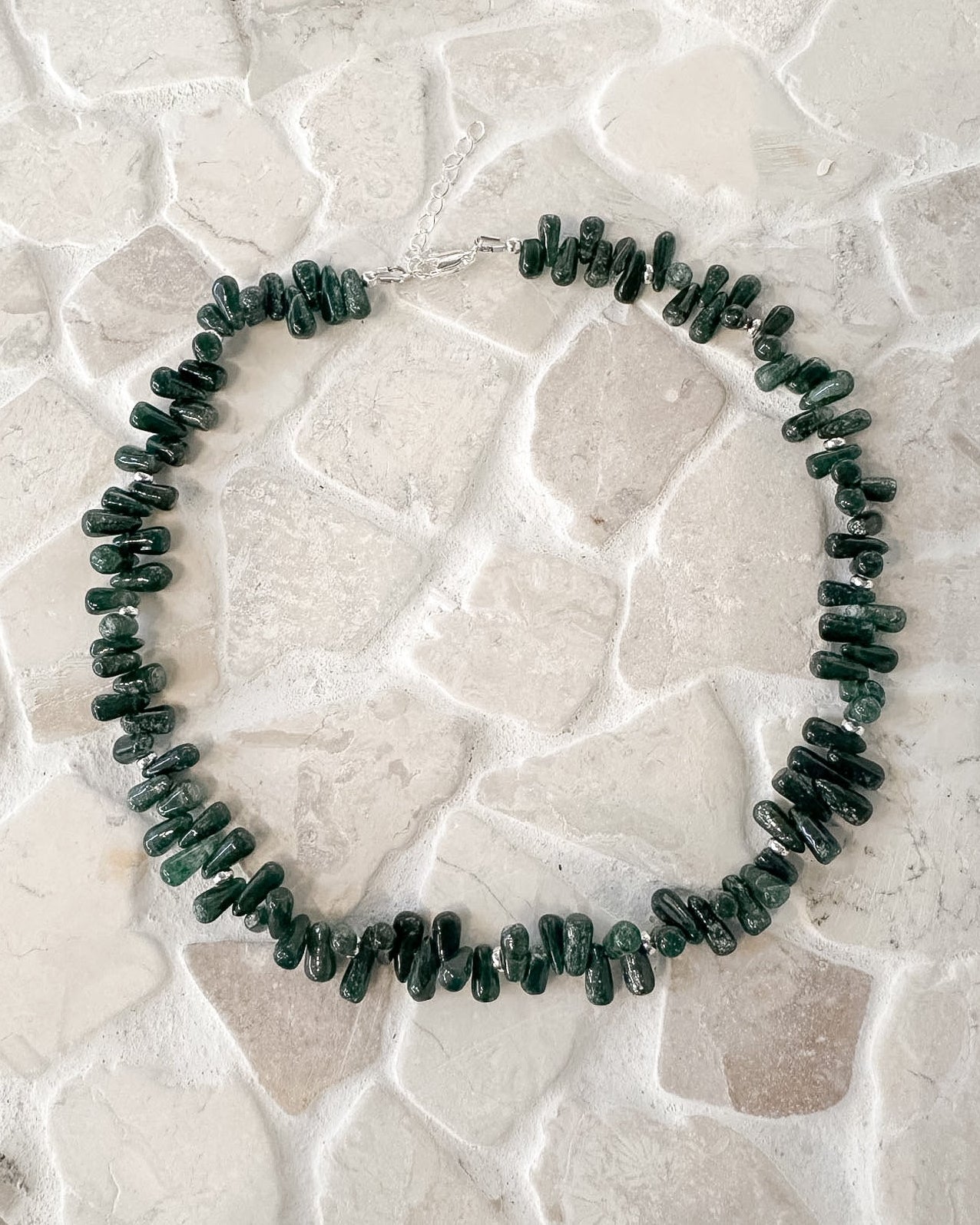 Jardin Necklace • Green/Silver