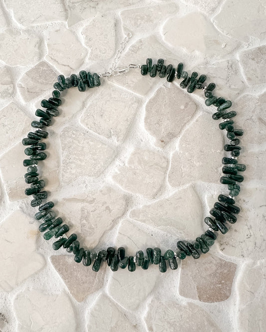 Jardin Necklace • Green/Silver