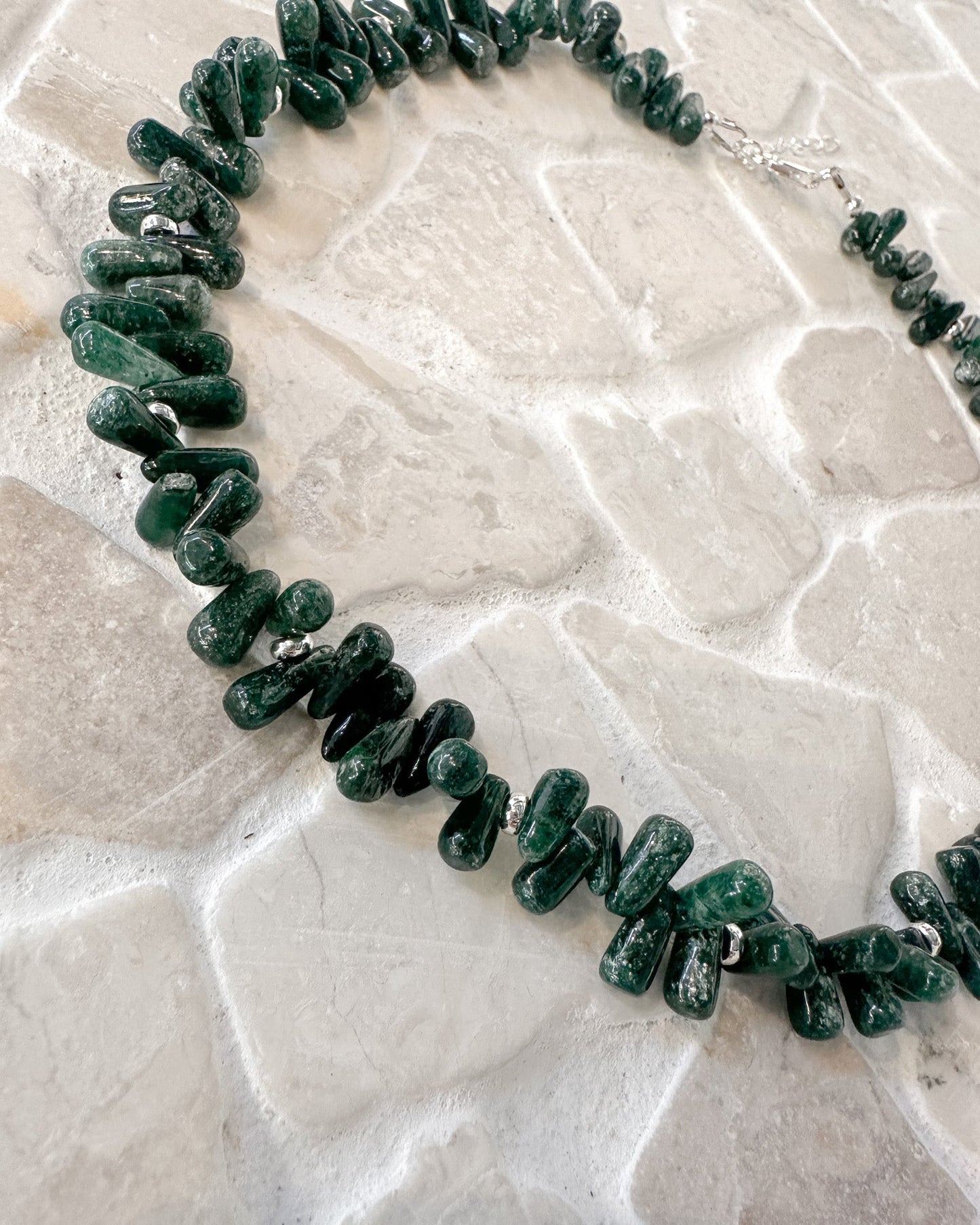 Jardin Necklace • Green/Silver