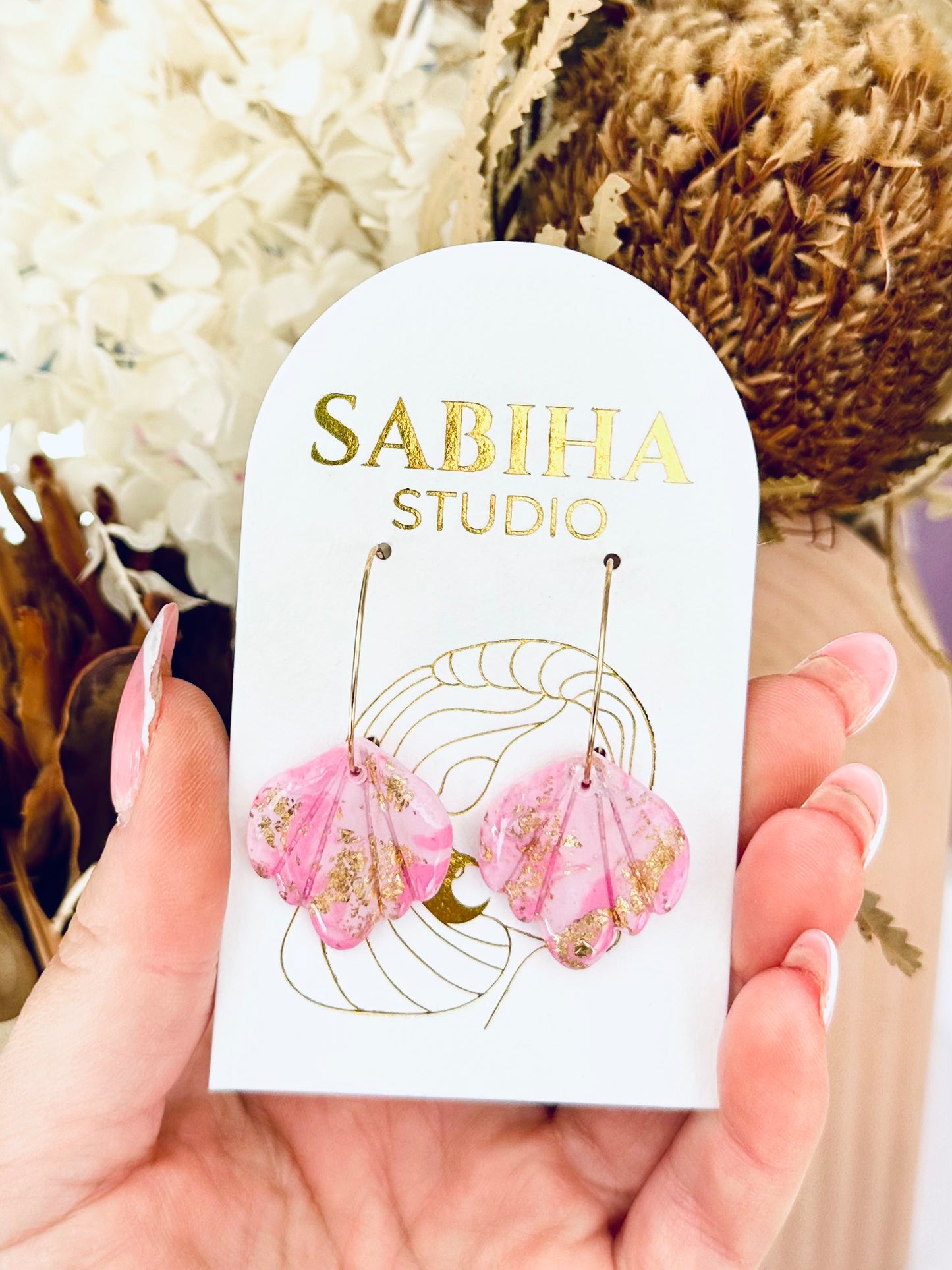 Island Time Hoops - Pink