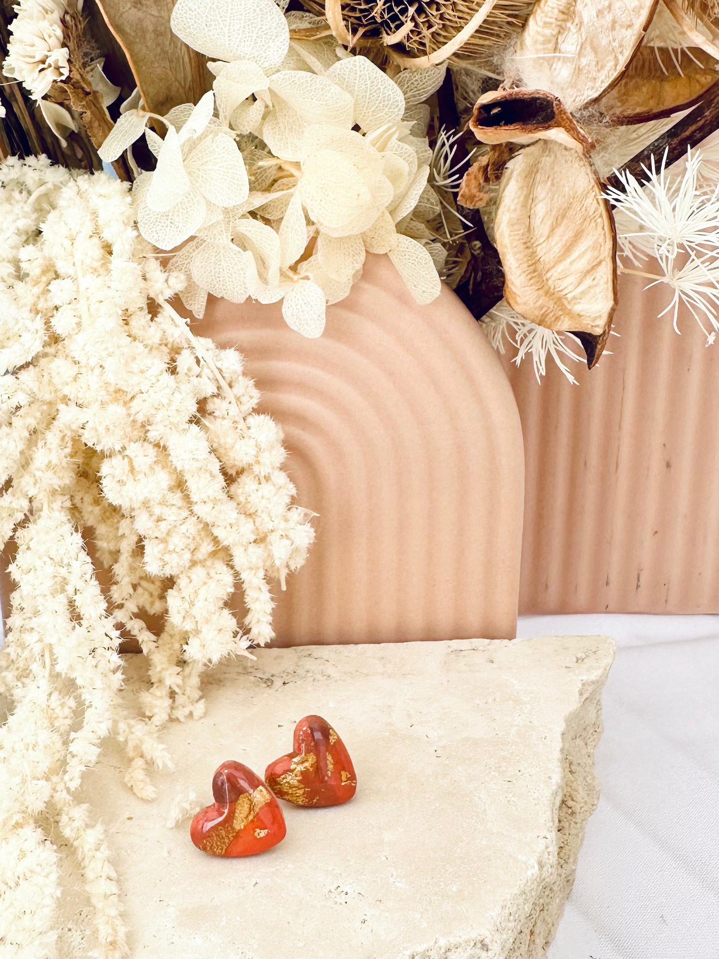 Sweetheart Studs - Rust